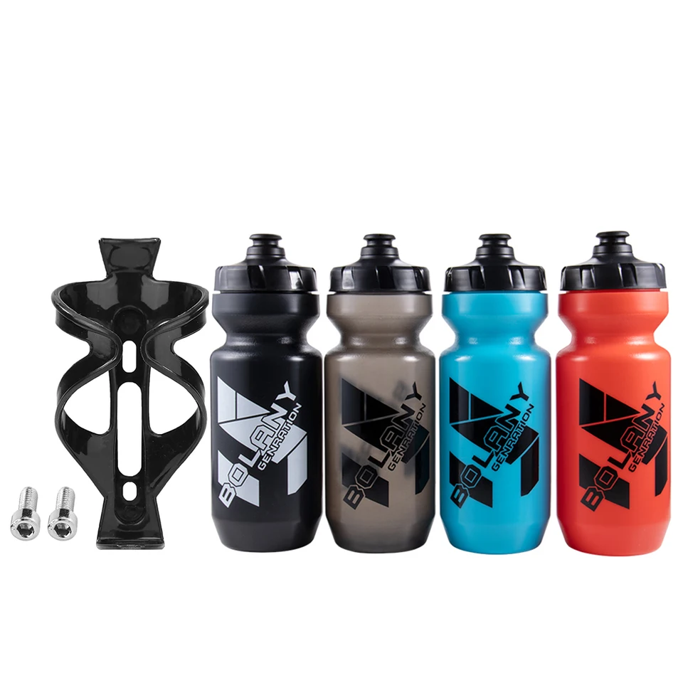 Lot De 2 Bidons De Vélo Aérodynamiques 600ml + Cages Carbone - Bec Silicone, Design Presse-boire, Gris