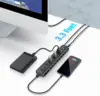 RSHTECH 20W USB C PD Fast Charging 10-Port USB Hub with 10Gbps Data Transfer Aluminum USB Splitter for Laptop PC Computers 4