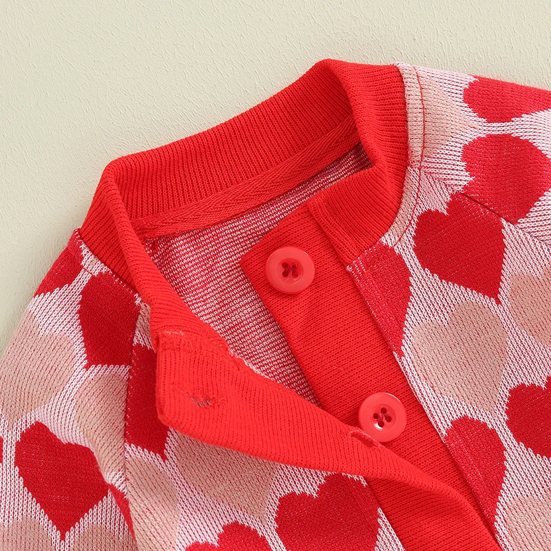 Valentines Day Infant Baby Girl Coat Knitted Jackets Newborn Sweater Winter Warm Cardigans Baby Thickened Outer Sweaters