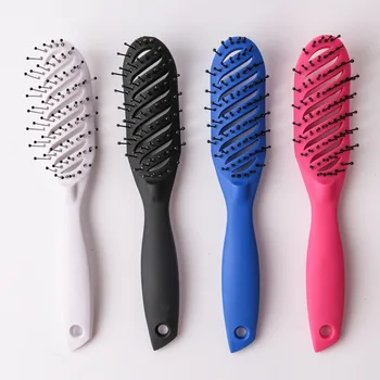 Pettine per capelli spazzola per capelli districante a 9 file spazzola per capelli per lo Styling spazzola per capelli lisci ricci bagnati spazzola per massaggio del cuoio capelluto accessori per barbiere da donna