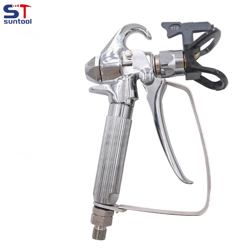 

Suntool Paint Latex Airless Spray Gun New 1/4" 3600PSI 248bar 517+515 Nozzle Tips Suitable For Electric Painting Spraying