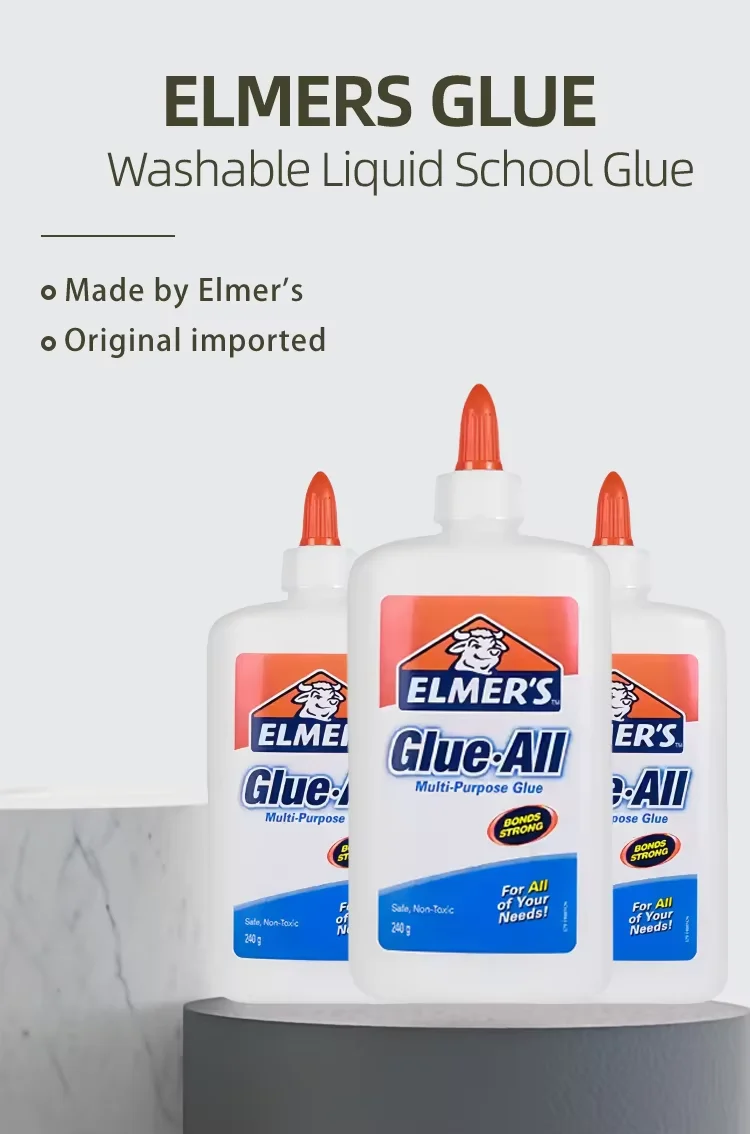 Washable school glue bottles for slime making and arts and crafts projects