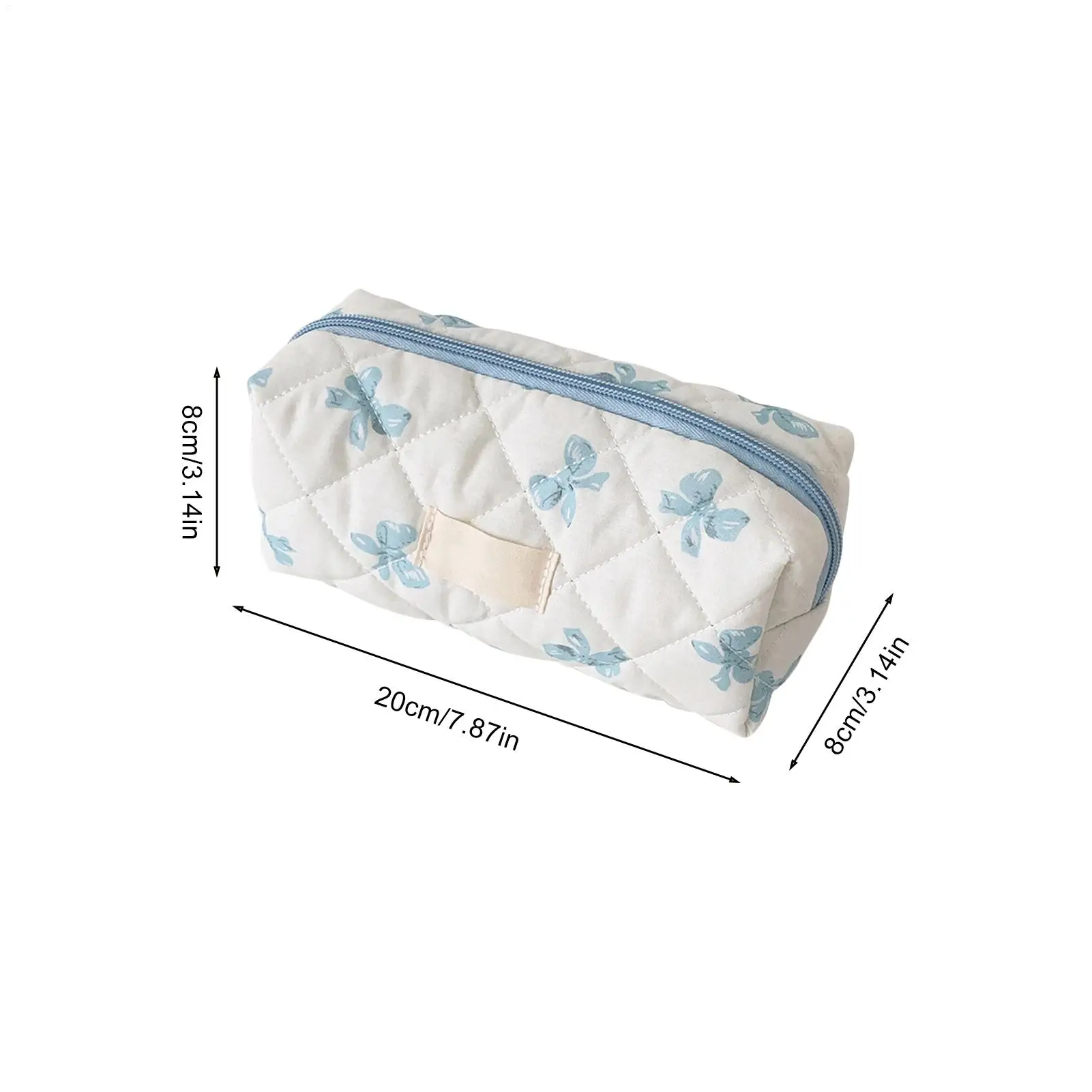 Pencil Pouch Cute Large Capacity Bow Pattern Pen Bag Cosmetic Organizer Portable Case Toiletry Makeup Pouch for College Student