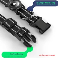 Waterproof Air Tag Dog Collar with AirTag Holder, Reflective Soft Padded & Safety Buckle, AirTag Pet Collar Adjustable for Dogs 5