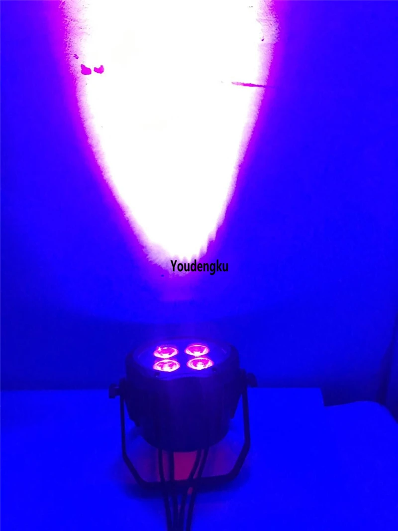 6 pieces Outdoor dmx par led 4x18w rgbwa uv mini slim par flat IP65 Outdoor DJ S