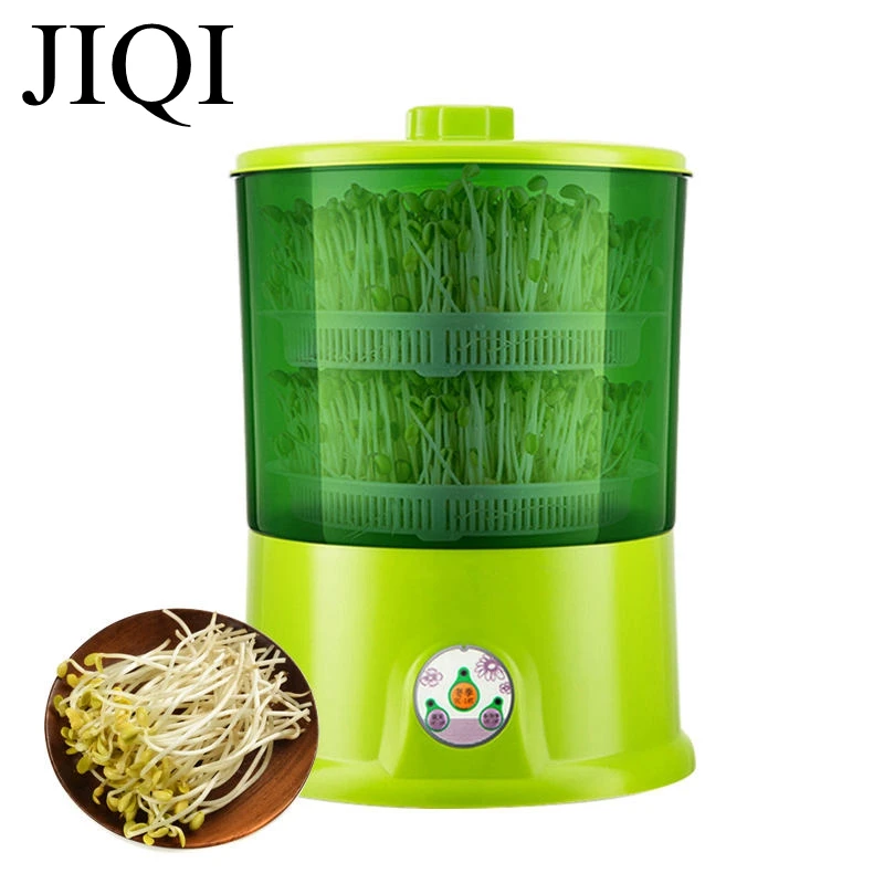 JIQI 2/3 Layers Electric Bean Sprouts Maker Thermostat Green Seed
