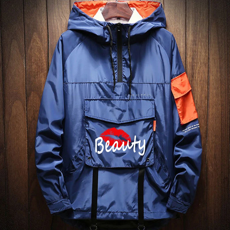 2023 Fashion Sports Waterproof Jacket Pullover Hooded Windproof Men's Outdoor Hooded Soft Shell Windproof Jacket Windproof