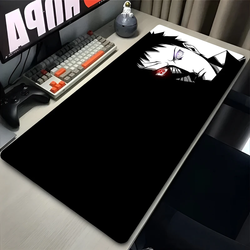 Mouse Pad Japan Anime HD Print O-obito Keyboard Pad Laptop N-narutoS Black And White Mousepad PC U-uchiha Gaming Desk Mouse Mat 2