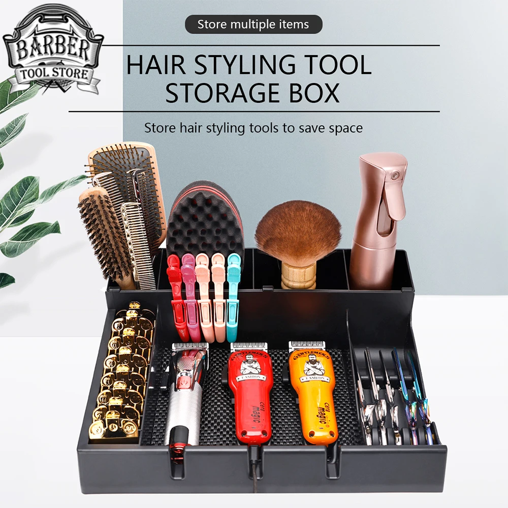 Salon Tools Organizer Hairdressing Clippers Tray Barber Storage Rack For Hair Clipper Instrument Tray Barbershop Home Accessory velvet headband display stand hair ring jewelry rack headdress jewelry storage box wooden base headband storage case organizer
