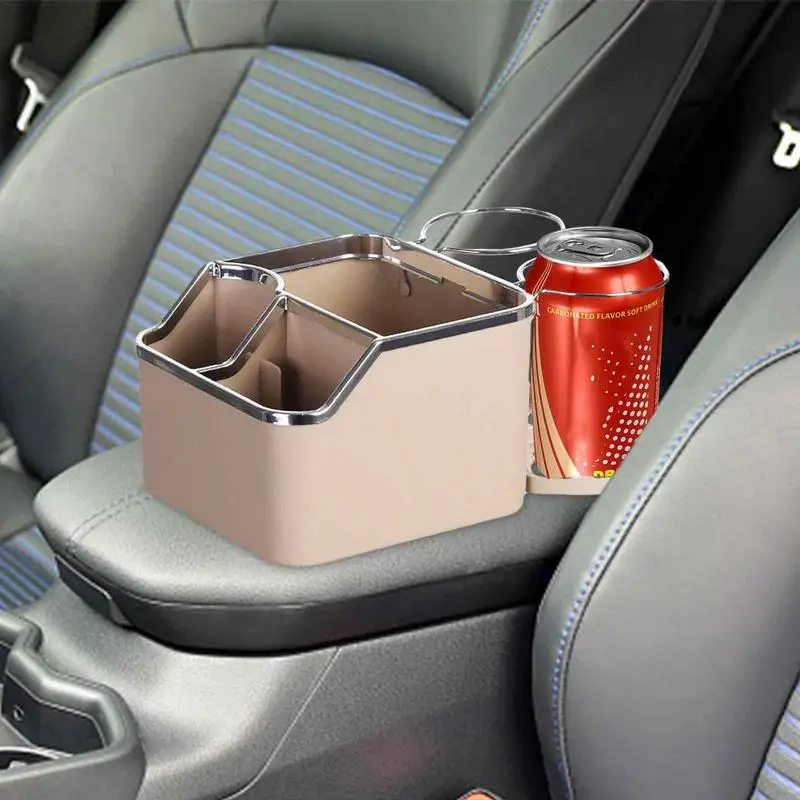 Multifunctional Car Armrest Organizer With Cup Holders & Phone Slot - Universal Fit