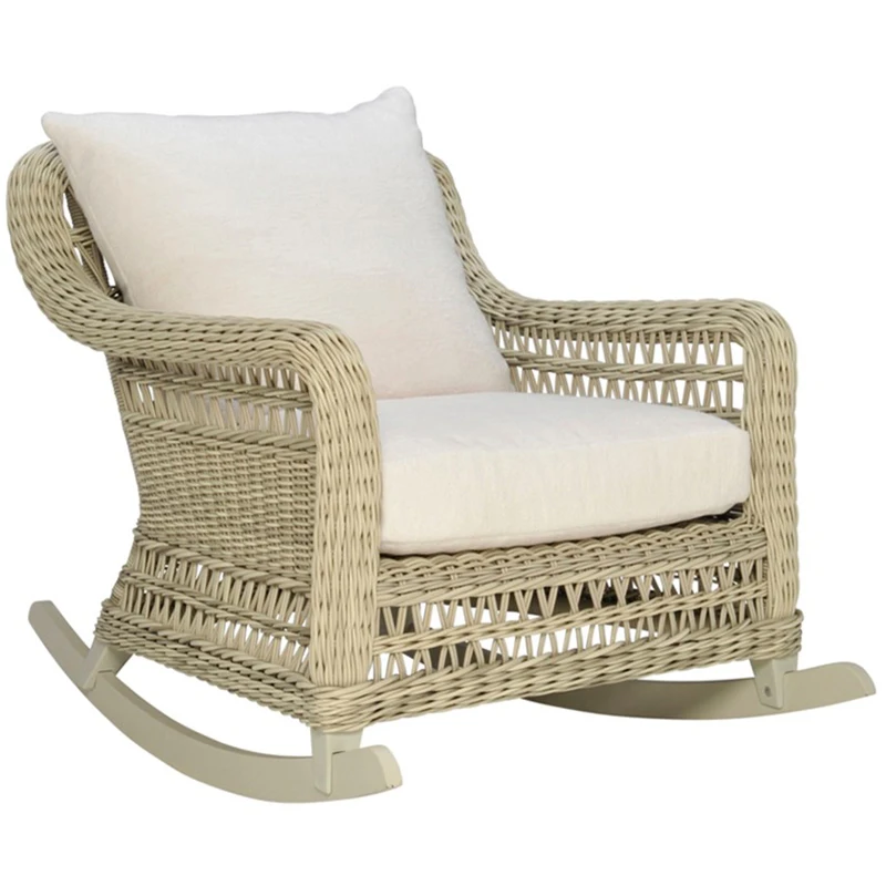 

XK Outdoor Sofa Rattan Woven Courtyard Outdoor Hotel Lazy Rocking Chair Outdoor B & B Rural Leisure Rattan Chair