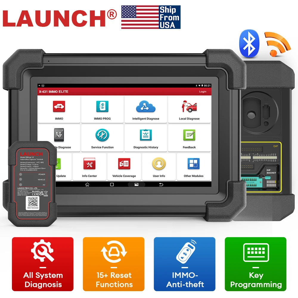 LAUNCH X431 IMMO Elite X prog3 Car Key Programming Tools Immobilizer Programmer 15 Reset OBD2