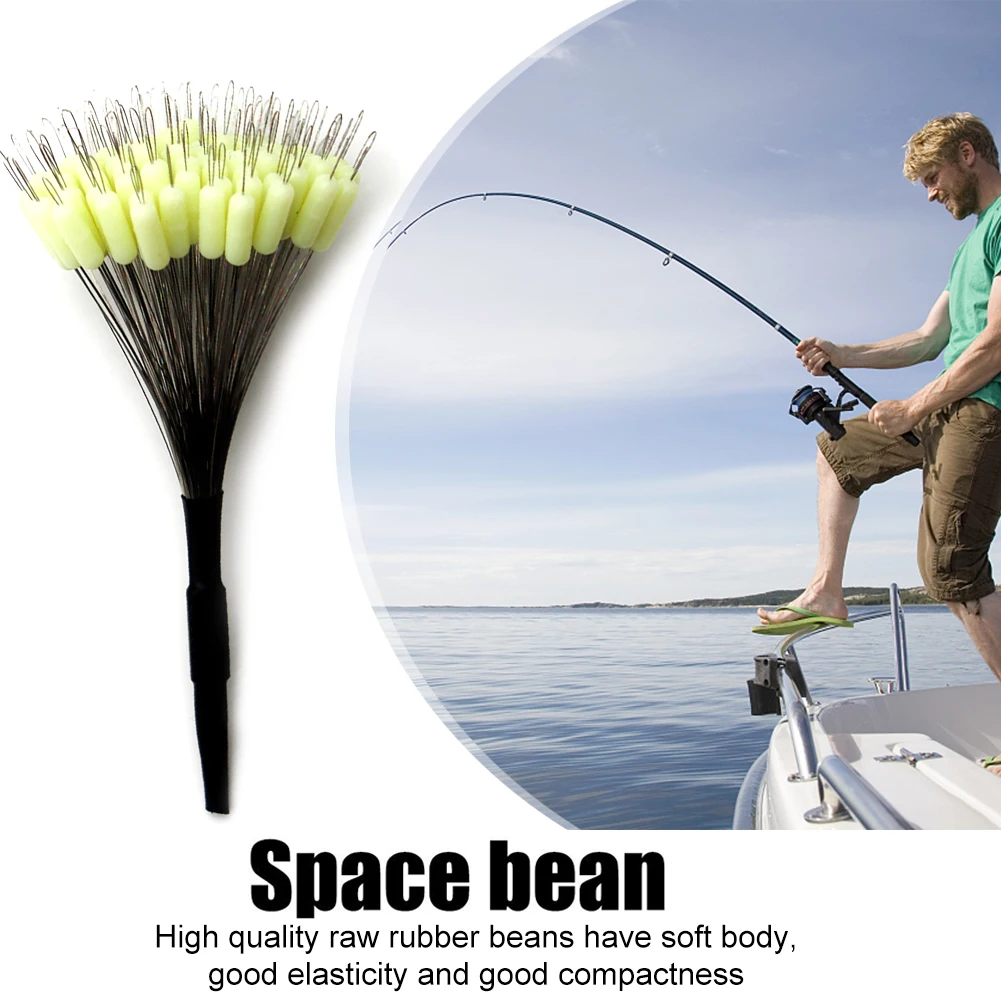 100pcs Fishing Bobber Float Anti Strand Silicone Space Bean Stopper