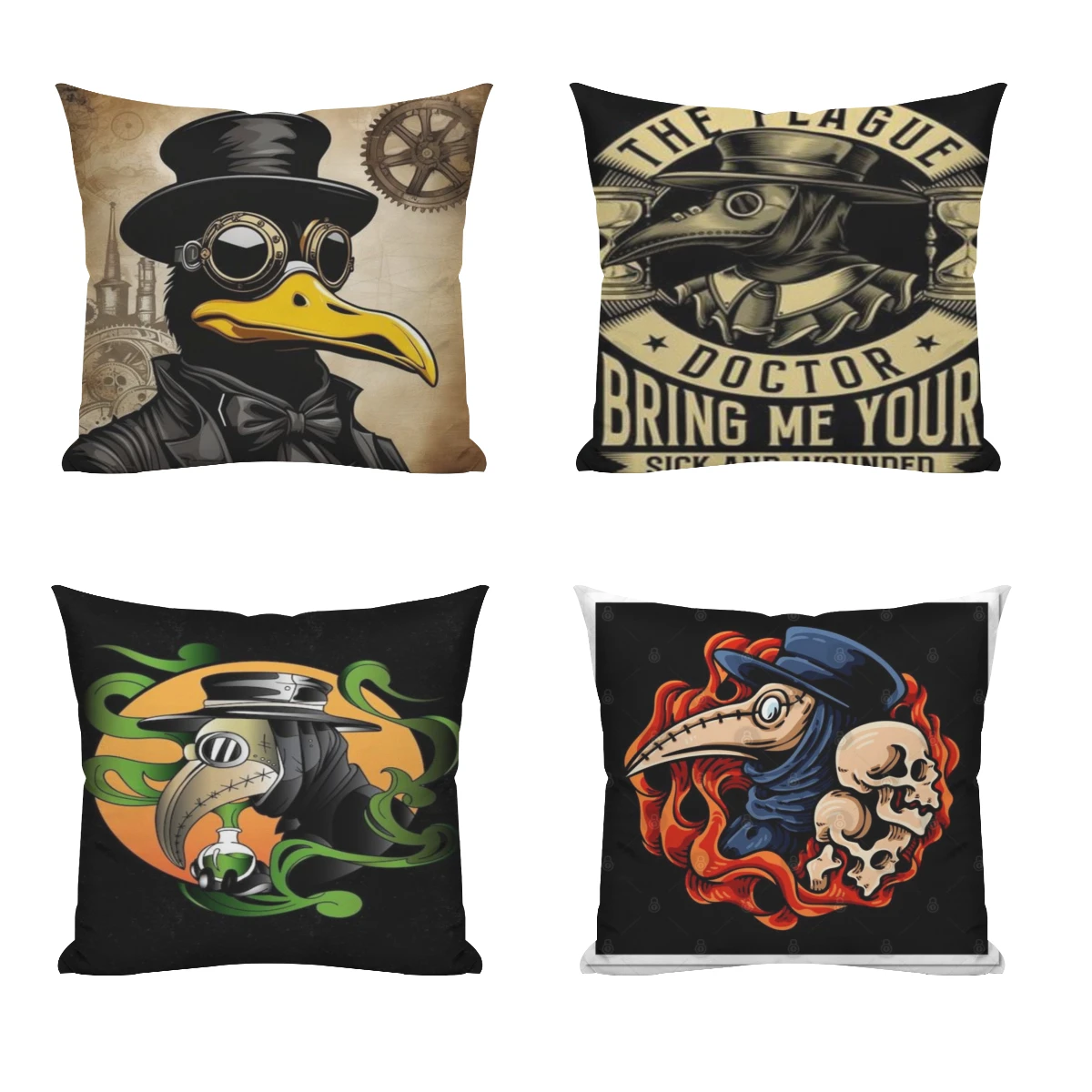 

Plague Doctor Cushion Cover 45x45cm Home Decor Sofa Pillow Home Pillowcase