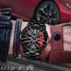 Fashion Luminous Watch Men's Hollowed Out Car Wheel Hub Business Waterproof Quartz Luxury Clock Wristwatch Sports High Quality 3