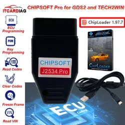 Chipsoft J2534 Pro for GM/OPEL GDS2 Diagnostic Tool VCI Diagnostic Cable ECU Chip Tunting GDS2 Scanner V2023.2.1 Tech2WIN 16.02.