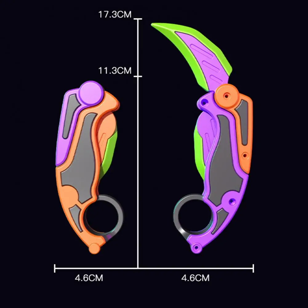 3D Carrot Knife Fidget Toys anti stress relief Children Decompression Push Card Small Toy Printing Plastic