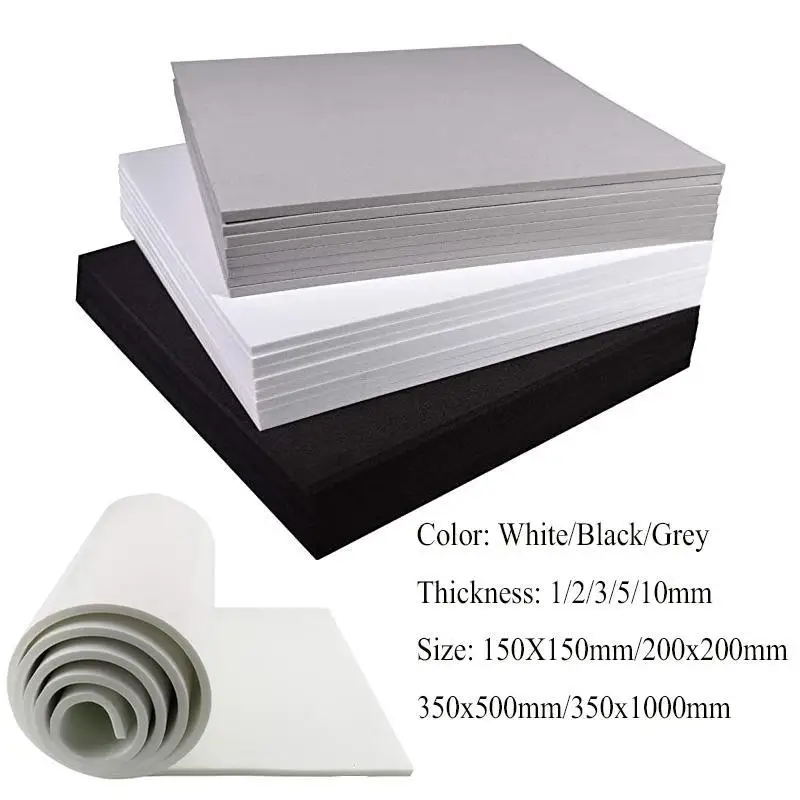 1pcs Thickness 1/2/3/5/10mm Eva Foam Sheets SoundAbsorbing Noise Spone