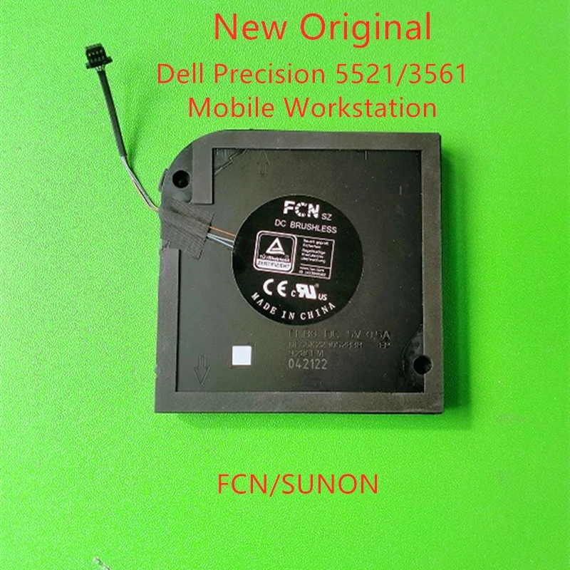

New Original Laptop CPU Cooling Fan For Dell Precision 5521/3561 Mobile Workstation FCN/SUNON CPU Fan 023.100NS-0001