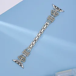 Elegant Diamond - Embellished Metal Watch Strap with Fun Case Design - 41MM (S)