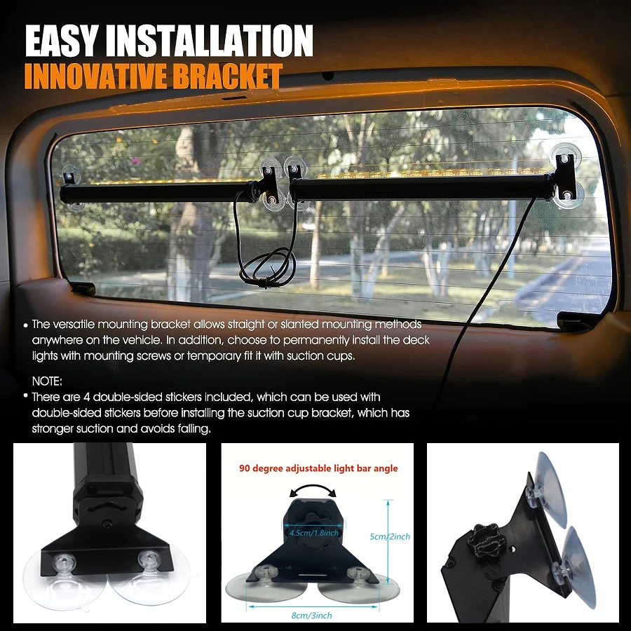 Multifunctional Color-Changing Bumper Light Led Strobe Rescue Warning Light Car Truck Opening Flash Strip Stick