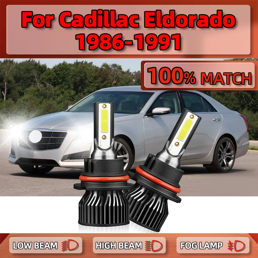 

2PCS 120W Canbus LED Headlamps 20000LM Car LED Headlight Bulbs With Fan 12V For Cadillac Eldorado 1986 1987 1988 1989 1990 1991