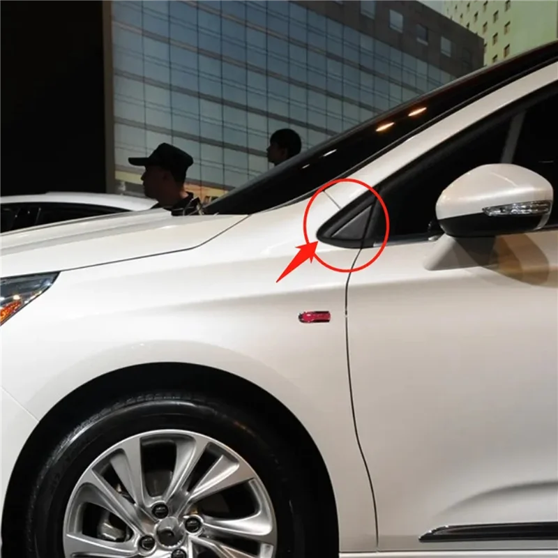 A04E-자동차 앞 좌측 및 우측 창 삼각형 플레이트 사이드 미러 코너 삼각형 장식 커버 패널 Citroen C4 C4L 2012-2015