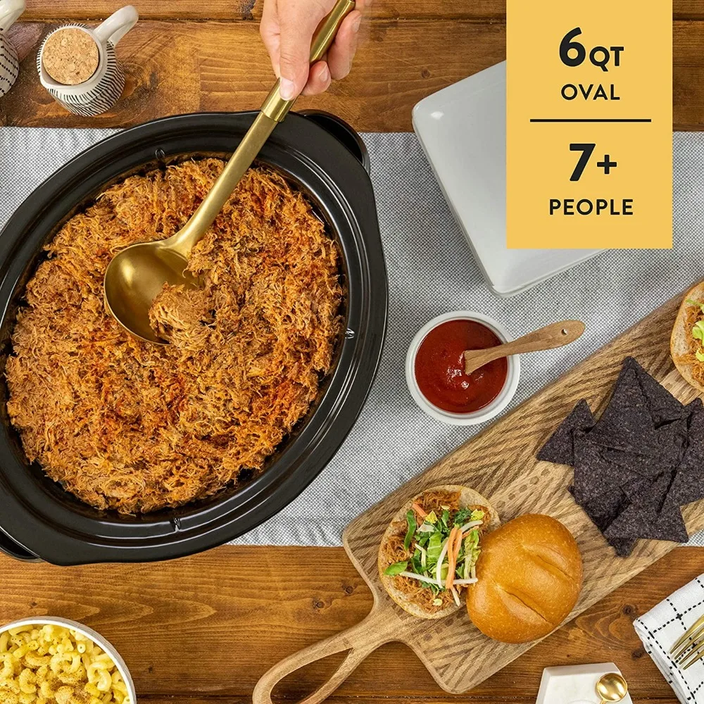 Free shipping, using MyTime ™ Technical ™ 6 quart slow stew pot, programmable slow stew pot, stainless steel, household utensils 4