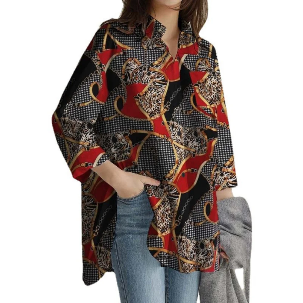 

Y2k Clothes Shirts for Women Tops Vintage Oversized Tshirt Fashion Casual Elegant Spring Autumn Streetwear New Women Clothing