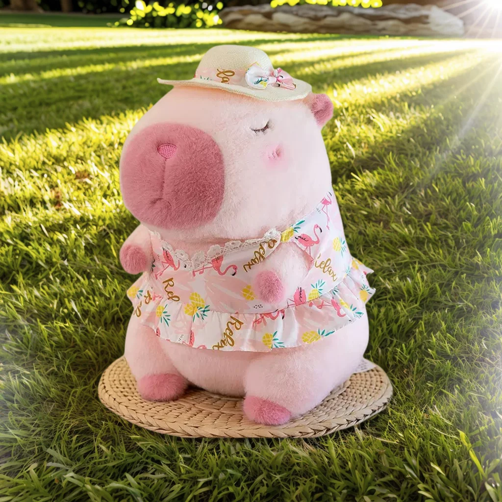 23cm Capybara Plush Simulation Capibara Anime Fluffty Toy Cute Doll Stuffed Animals Soft Doll Plush Christmas Thanksgiving Gift