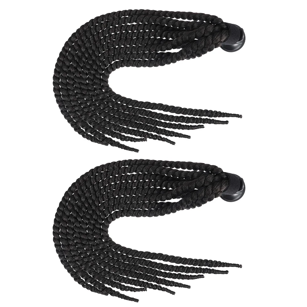 

2 Pcs Dreadlocks Ponytail Motorbike Accessory Decal Decor Bicycle Ornament Braid The