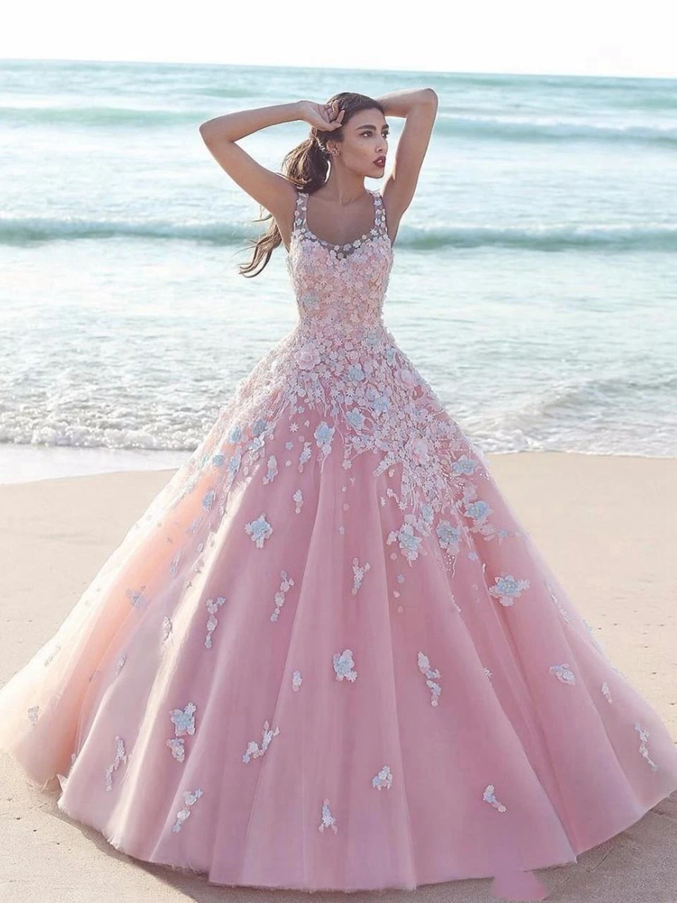 Vestidos de quinceañera rosa, vestido de baile de tul de 15 años, traje de fiesta dulce de 18 Vestidos elegantes de princesa de 16, Vestido largo de graduación 2022| | AliExpress