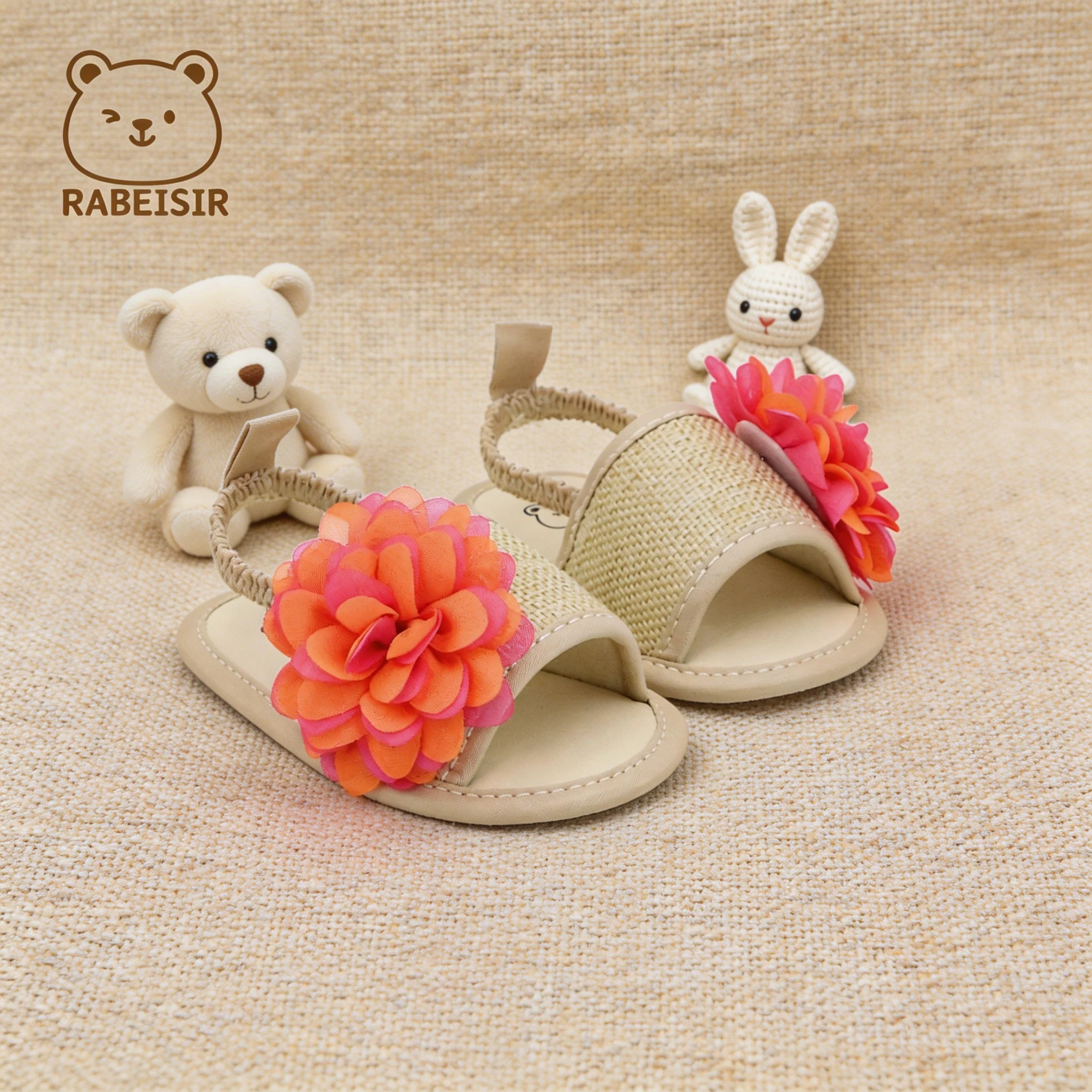 Girls' Front-Walking Shoes for Spring and Summer Baby Sandals 0-6-12-18 Months - 2