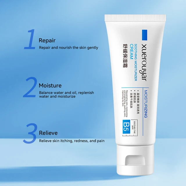 creme reparador de vermelhidão facial para peles sensíveis e rosácea