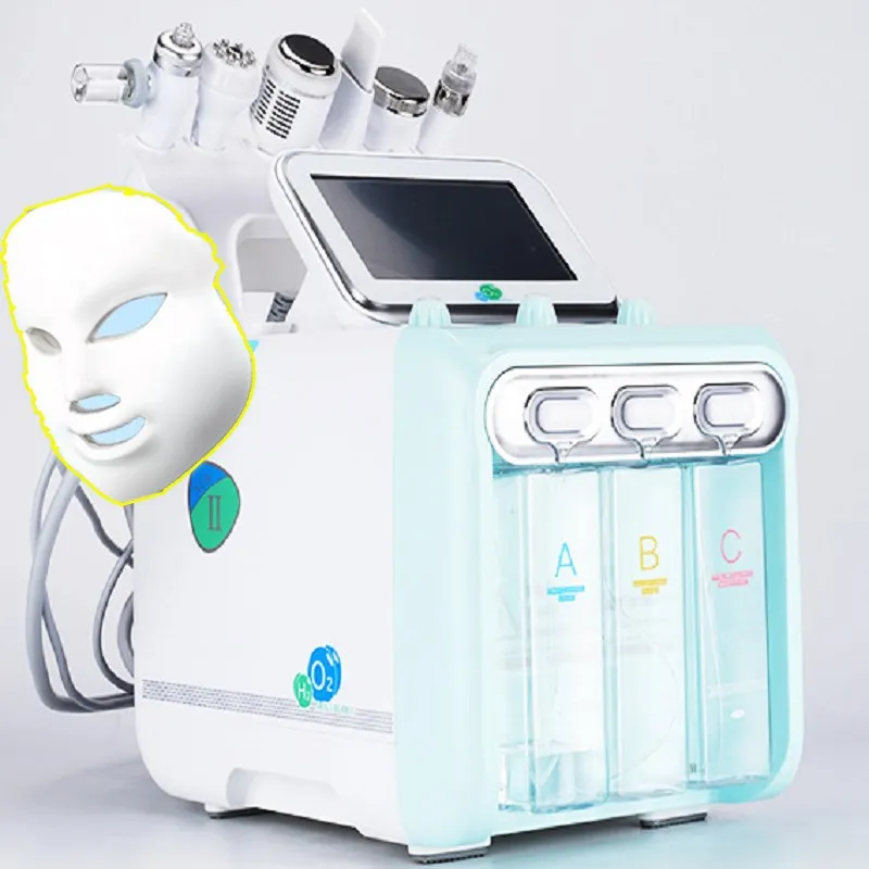 New 7 In 1 Hydro Oxygen Small Bubble RF Beauty Machine Face Lifting Dermabrasion Device Skin Scrubber Facial Spa