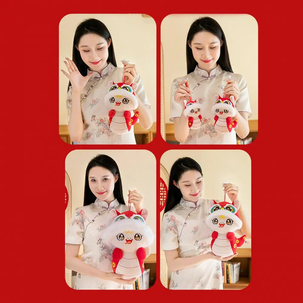 Chinese New Year Snake Mascot Cute Snake Plush Toy Chinese Zodiac Stuffed for Kids Adults Feng Shui