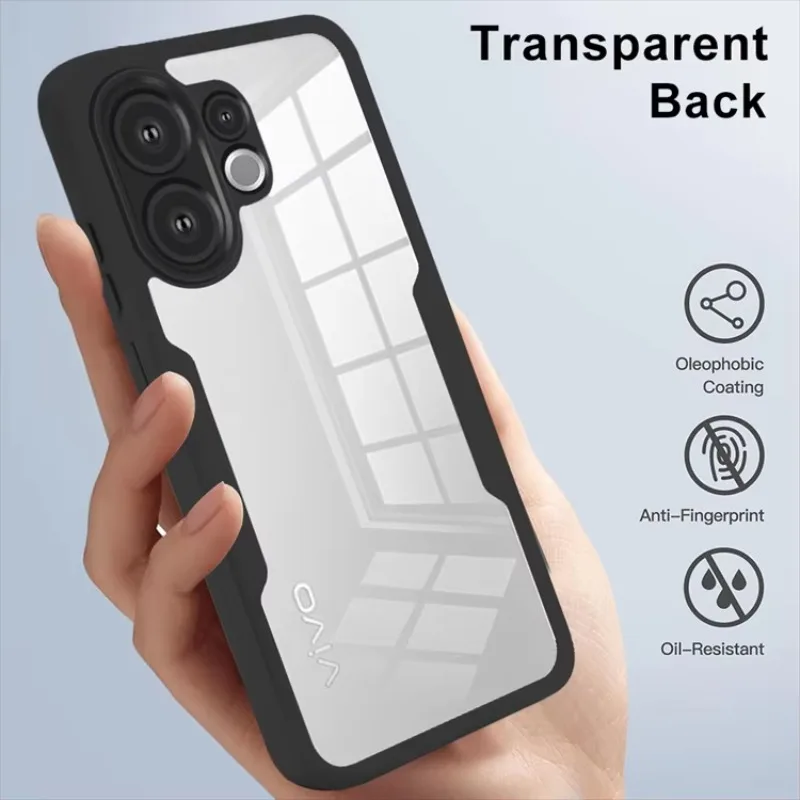 Enhanced Dual Layer Clear Case – 360° Full Body Shockproof Acrylic+TPU Cover