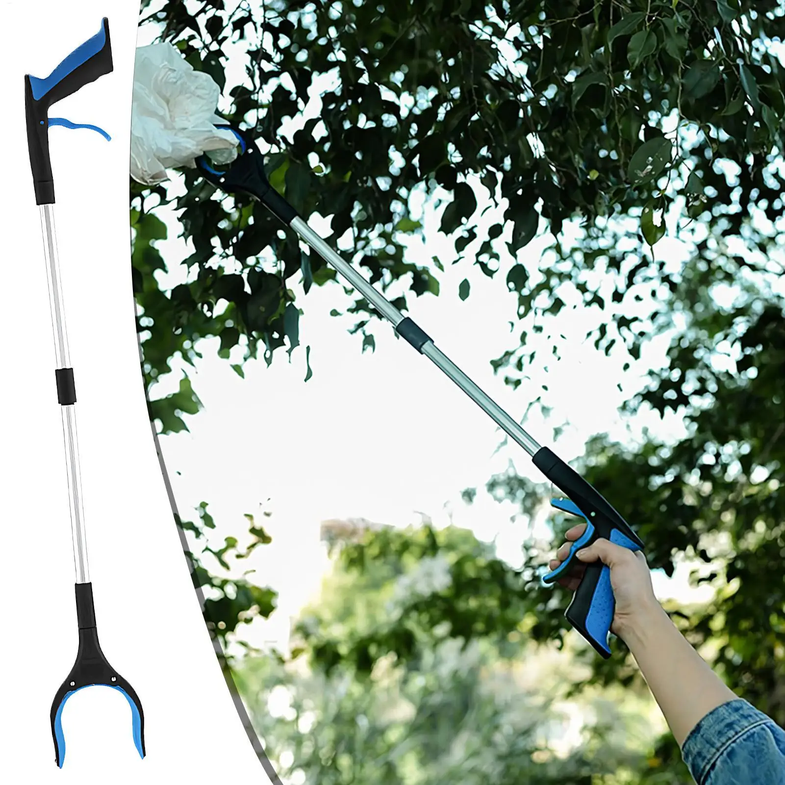 Grabber Reacher Tool for Seniors Foldable Pick Up Stick 33 Inch Gripper and Reaching Tool Heavy Duty Pick Up Stick for Seniors