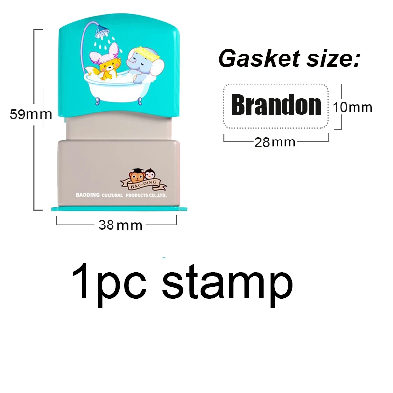 custom kids clothing stamp stamps personalized kids name seal cute ready to  use stamper self inmking fabric all in one stamp