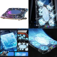 Coolcold 15.6-17.3inch Laptop Cooling Pad with 6 Quiet Fans,7 Height Wind Speed Adjustable,Laptop Cooer With Mobile Phone holder - Image 2
