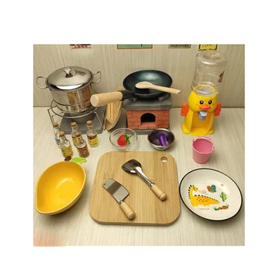 Fornello In Miniatura Per Casa Delle Bambole - Set Accessori Cucina Realistici In Metallo, Dimensioni 9,9x6,8x7,5 Cm