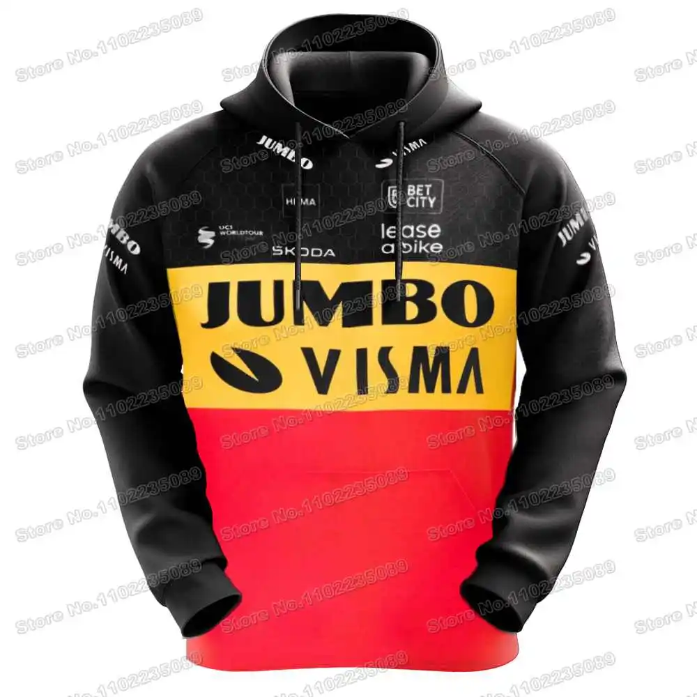 Jumbo VIsma Team Hoodie Belgium Men Casual Sweatshirt Autumn Winter Hoodies  Wout van Aert Cycling Clothes Hoody Streetwear Coat - AliExpress