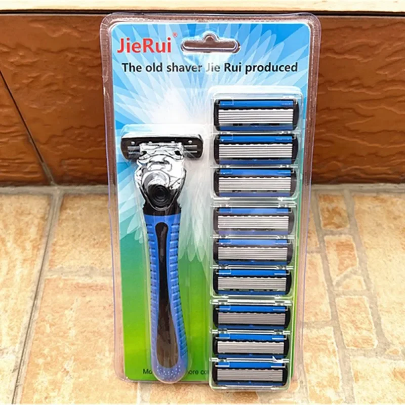 6LayersMenRazorDoubleLubricatedandPrecisionTrimmer9Blades