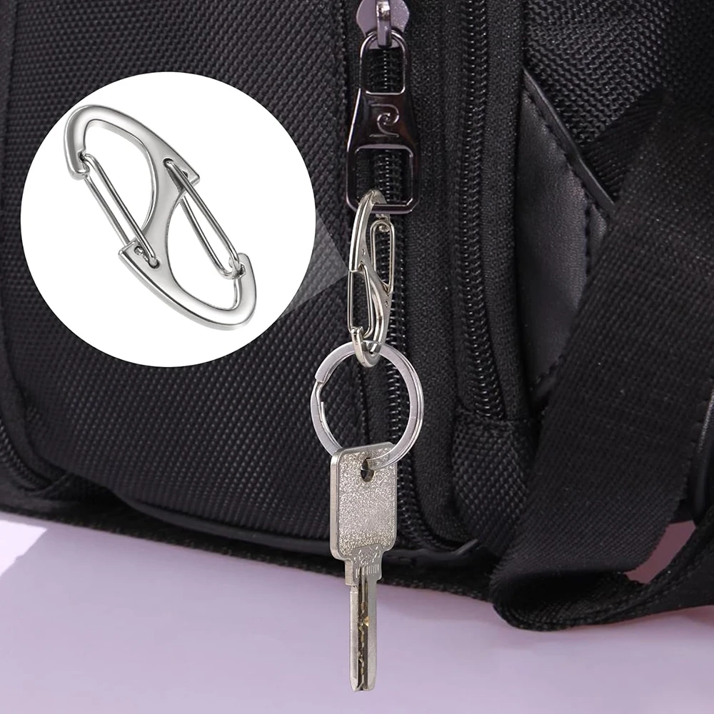 10-Pack Black Dual-Opening Safety Zipper Pull Clips - Anti-Theft Deterrent