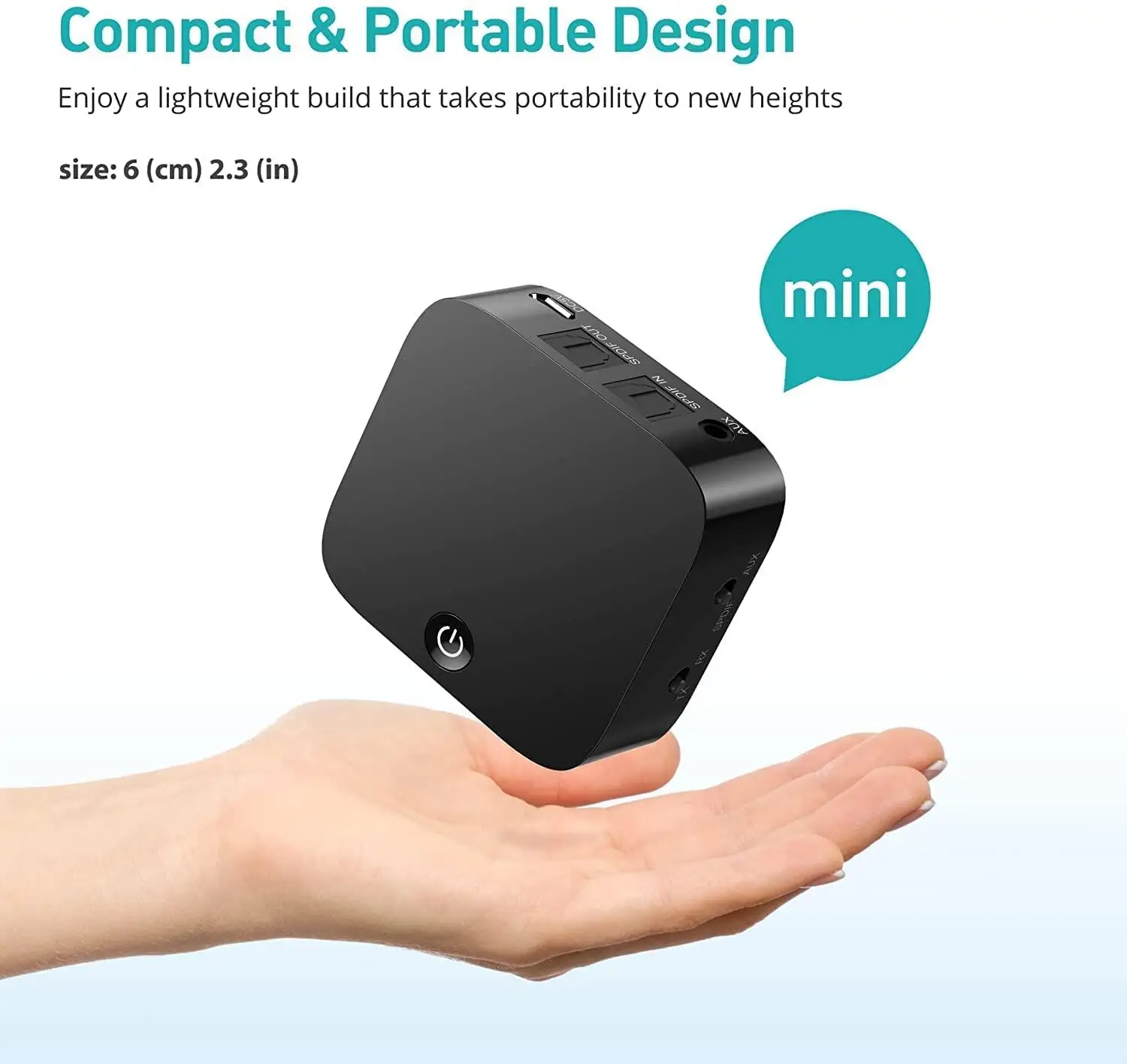 Bluetooth5 Transmitter Receiver, Digital Optical and 3.5mm aptX Low Latency Wireless Audio Adapter For Projector Stereo System