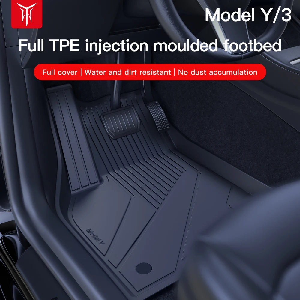 YZ For Tesla Floor Mats Model 3 Y 2021 2022 2023 Car Four Seasons
