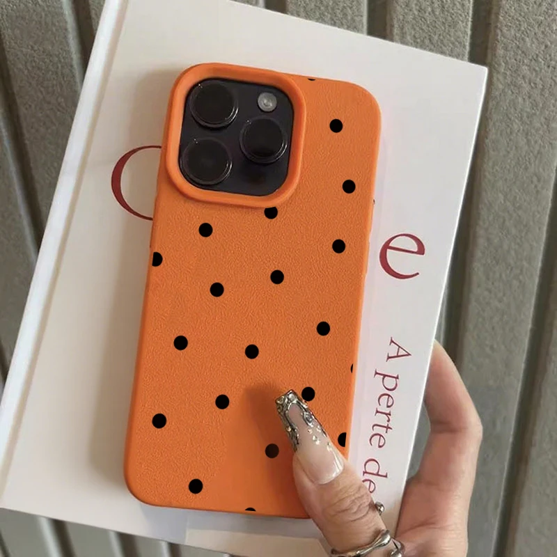 Chic Black Polka Dots Phone Case - Stylish and Protective Accessory