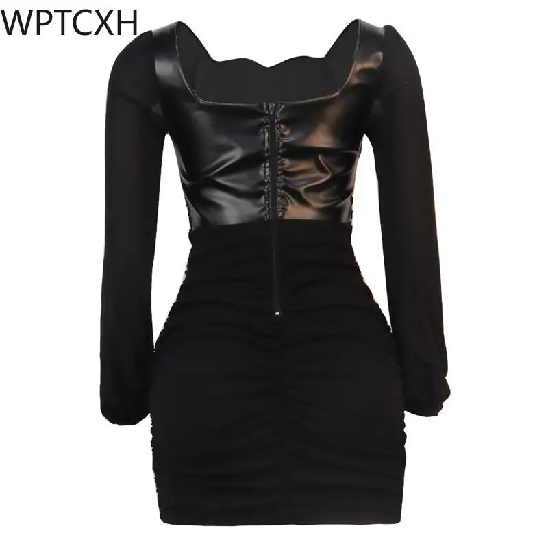 

2024 New Woman Sexy Nightclub Commuter Zipper Dress Party Dresses Summer Vacation Dress Short Dresses Bodycon Vestidos