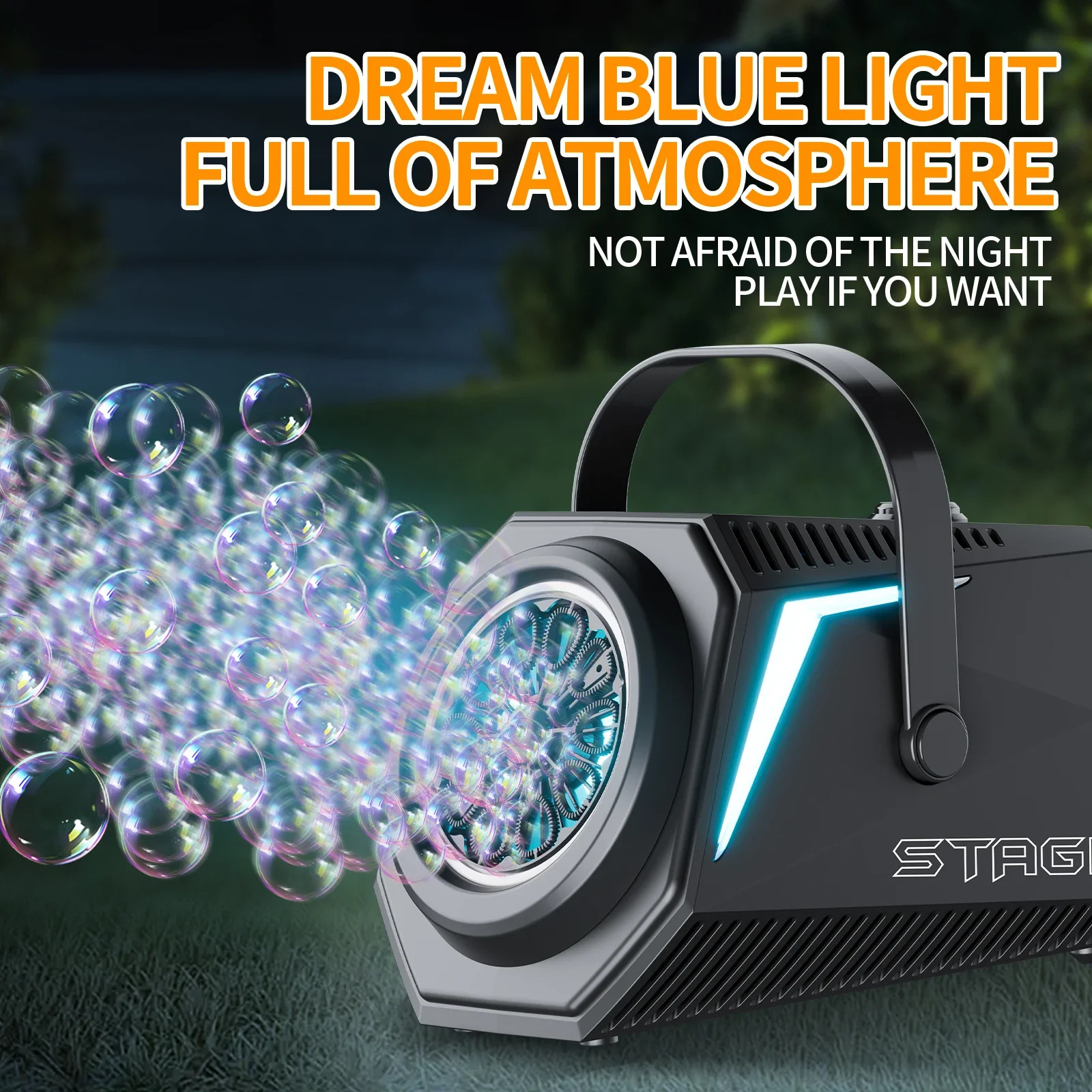 Bubbles Floor Automatic Bubbles Machine Pompero Blower for Wedding Stage Party Outdoor Garden Backyard Parent Child Activities