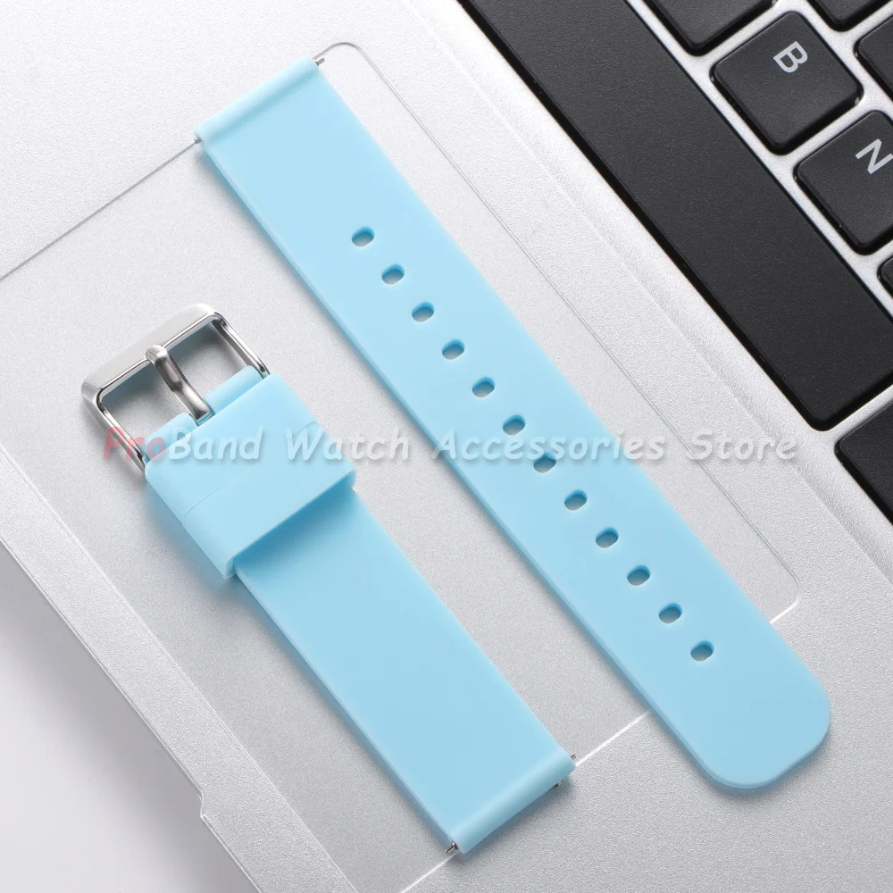 Waterproof Silicone Quick Release Watch Strap - Soft Rubber Wristband